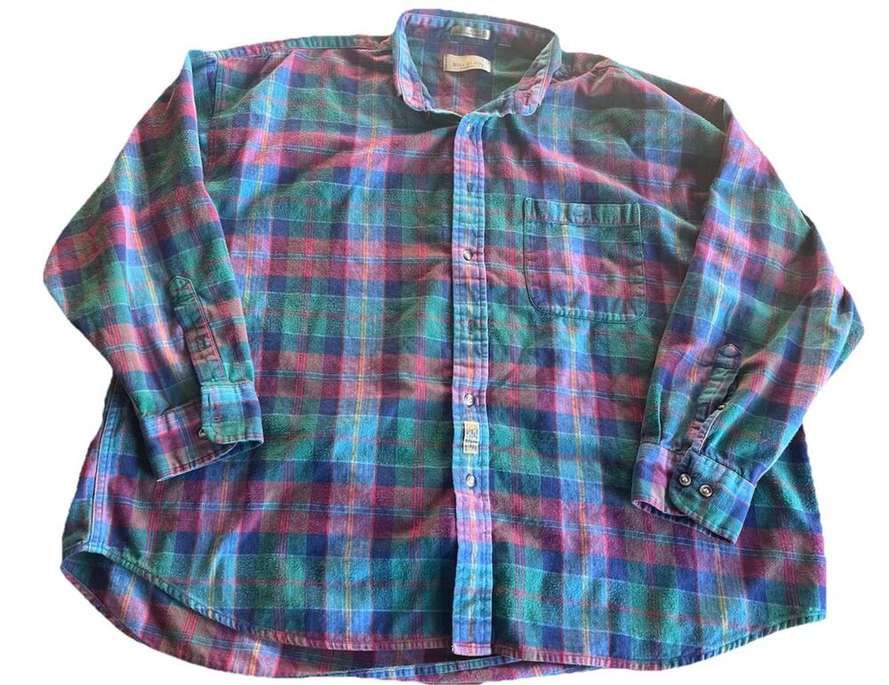 Bill Blass Men's 3XL flannel Shirt All Cotton